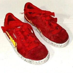 Puma Patrol X Suede Lace Up Youth Boys Size 2 C Red Sneakers Casual Shoes
